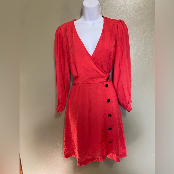 Lulu’s Coral Tie Back Dress, Size M - Picture 1 of 6